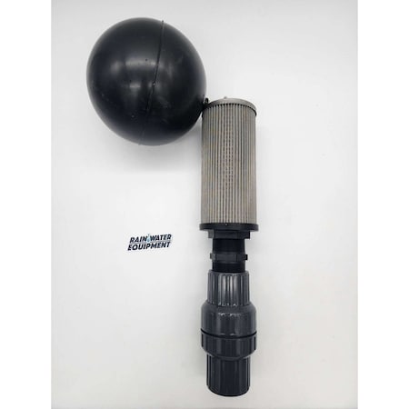 Rainwater Equipment 1.5 in. Stainless Steel Floating Filter w/ 6' Hose & Check Valve FIF-1.5-INCH-CV-NSF-51
